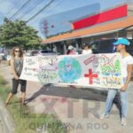Mujeres exigen freno a la construcción del Tren Maya en la Riviera Maya